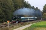 18 201 auf dem Weg zum Bahnhofsfest in Regensburg vor VBG / ALEX 223 065 mit ALX 84111 Hof - Mnchen, KBS 855 Hof - Regensburg, fotografiert am 14.10.2012 bei Klardorf