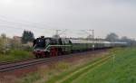 18 201 bespannte anlässlich des Jubiläums 175 Jahre Fernbahn Leipzig-Dresden am 12.04.14 einen Sonderzug von Dresden nach Leipzig.