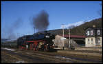 Am 2.3.1996 kam 18316 nach einem Aufenthalt in Meiningen mit einem Sonderzug u.