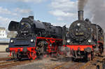 ,,Ost trifft West'' die Lokomotiven 35 1097-1 und 38 2267 am 29.04.2017 zum Thementag im Eisenbahnmuseum Bochum-Dahlhausen.