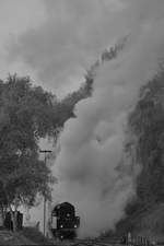 Reichlich Dampf war während des Fototages am 1. Mai 2017 im Eisenbahnmuseum Bochum zu sehen.