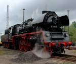 35 1019-5 des Lausitzer Dampflokklubs zu Gast beim 9. Berliner Eisenbahnfest im Bw Berlin Schneweide am 08.09.2012. Gebaut wurde diese Maschine im LOW Babelsberg.