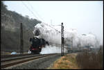 Mit Volldampf im Maintal! Dieses Spektakel boten die beiden Dampfloks (Eurovapor) 23 058 & 64 518 am 28.12.2024 mit dem GleisGlück-Sonderzug bei Himmelstadt.