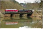 218 387 & 23 042 mit dem Sdz 37892 von Gerolstein nach Trier; Kordel 3.4.2010  