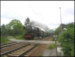 Die Personenzugdampflok 23 042, die im Jahre 1954 bei Henschel in Kassel gebaut wurde, befindet sich im Besitz des Eisenbahnmuseums Darmstadt-Kranichstein, das die Lok nach der Ausmusterung durch die