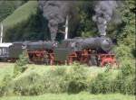 Volldampf am Arlberg im Jahr 1994 mit 23-058 und 41-018 und vielen Eisenbahnfans!(Archiv P.Walter)