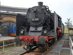 Die Dampflokomotive 24 004 Anfang April 2017 in Dresden-Altstadt.