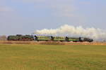 38 3199 mit Sonderzug aus Schwäbisch Hall am 15.03.2015 zwischen Wackershofen und Gailenkirchen.