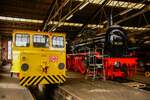 EMMA DB ASF 61 & 38 2267 (P8) in der HU im Eisenbahnmuseum Bochum Dahlhausen, Oktober 2022.