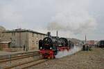 38 2267 kommt erstmals nach langer HU-Pause zu den Museumstagen wieder im Eisenbahnmuseum Bochum-Dahlhausen für Führerstandsmitfahrten zum Einsatz (29.04.2023) 