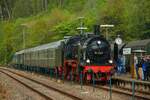 38 2267 (P8) mit Sonderzug im Eisenbahnmuseum Bochum Dahlhausen, April 2024.