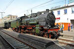 Bei den Märklintagen 2023 präsentierte sich die Nördlinger 38 3199 im Bahnhof Göppingen. (17.09.2023)