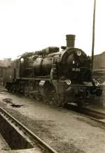 38 205 in Nossen, damals noch betriebsfhig, Foto um 1988