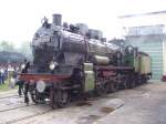 Die P8 38 3199 in preuischer Farbgebung mit DR Nummern am 06.09.08 im DLW-Meiningen.