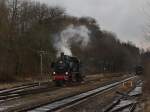 Die 38 1301 am 13.12.2009 bei einer Rangierfahrt in Eggenfelden.