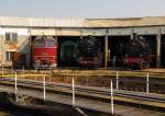 DR 120 274-6 + 44 0093-3 + 38 1182-5 im Museum Bw Arnstadt historisch; 25.04.2011   