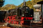 38 2267 (P8) auf der Drehscheibe im Eisenbahnmuseum Bochum Dahlhausen, Oktober 2024.