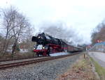 IGE Werrabahn-Eisenach 41 1144-9 mit dem RC 16992  Rodelblitz II  von Arnstadt Hbf nach Eisenach, am 03.02.2018 in Arnstadt Süd.