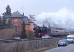 IGE Werrabahn-Eisenach 41 1144-9 mit dem RC 16992  Rodelblitz II  von Arnstadt Hbf nach Eisenach, am 10.02.2018 in Arnstadt Süd.