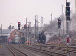 IGE Werrabahn 41 1144-9 mit dem späteren RC 16992  Rodelblitz II  nach Eisenach, am 10.02.2018 im Bw Arnstadt.