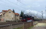 IGE Werrabahn-Eisenach 41 1144-9 mit dem  Wartburg-Express I  von Altenburg nach Eisenach, am 02.02.2017 in Erfurt-Bischleben.