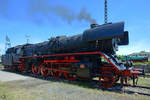 Die 1939 bei Schichau gebaute Dampflokomotive 41 1150-6 war Anfang Juni 2019 im Bayerischen Eisenbahnmuseum Nördlingen zu sehen.