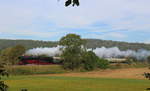 Elstertalexpress mit der 41 4111 am Tag der Deutschen Einheit (03.10.2020) vor den Toren Plauens.