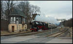 „Rodelblitz“ reloaded - die 2. Saison: Die 41 1144-9 fährt hier am 03.02.2024 mit dem „Rodelblitz“ von Arnstadt über Plaue nach Eisenach.