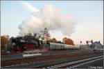 Elstertalexpress 2007: 41 1144 legt am 23.09.07 in Gera Hbf eine Art Scheinanfahrt hin, aber nur um mit dem Zug bis vor die Weiche zu fahren, um ihn anschlieend zurck an den vorgesehenen Bahnsteig