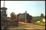 BR 41 am Wasserkran in Erfurt-West, um 1988