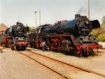 41 1182-5 und 50 3536 in Erfurt-West, um 1986