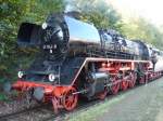 Bahnhof Bad Brambach-Schsisches Vogtland BR 41 mit Sonderzug auf dem Weg nach Eger(Cheb),  Sept.2005