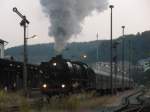 41 1144-9 mit dem Elstertalexpress,bei der Abfahrt im Bf Greiz.Am abend des 27.09.08.