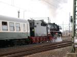 Hier bei der Ausfahrt des Dampfsonderzuges aus Gotha nach Eisenach zum Sommergewinn.Die Dampflok war die BR 41 1144.Sie fuhr am 20.3 von Eisenach nach Saalfeld und am 21.3.09 wieder zurck.