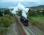 DR 41 1144-9, der IGE Werrabahn-Eisenach e.V., beim umsetzen im Bf Freyburg.