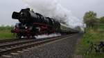 BR 41 mit Sonderzug zur Himmelfahrt am 13.05.2010 vor dem Bf Reichenbach / Vogtland.