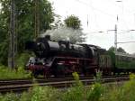 Ein Schnappschu, BR 41 1144-9 bei Einfahrt Bf.Gnitz am 23.08.2010