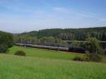 41 1144-9 fhrt am 12.09.10 mit dem Elstertal Express der Talsperre Pirk entlang.