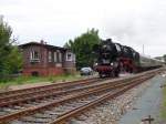 41 1144-9 mit dem Elstertal Express ist hier zusehen, bei der Abfahrt in Oelsnitz/V.