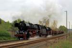 Am 10.04.2014 fahren 41 1150-6 und 41 1144-9 mit dem DGz 91679 aus Marksuhl nach Eisenach aus