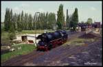 Beim Bahnbetriebsfest am 19.5.1991 in Staßfurt dampfte auch 411231 über das Gelände.