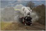 41 1144 fhrt mit DGz 405 beim Plandampf im Werratal, von Themar nach Marksuhl. Oberrohn 13.04.2013