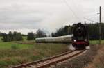 Am 21.09.13 fuhr der Elstertal-Express mit 41 1144 wieder von Gera nach Cheb und zurck. Hier zusehen in Vojtanov/Tschechien auf der Rckfahrt.