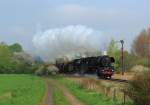 Als 41 1150-6 und 41 1144-9 am 12.04.2014 mit DGz 91722 bei Breitungen unterwegs waren, brach einmal kurz die Sonne durch. An dieser Stelle auch ein Dank an die Organisatoren dieser perfekt durchgeführten Plandampf-Veranstaltung.