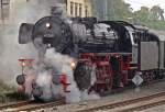 41 360, Sekunden vor der Abfahrt am Bf. Knigswinter zu einer Sonderfahrt zu  Rhein in Flammen  am 8.8.09