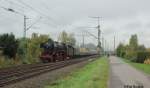 41 096 mit einem Sonderzug am 12.10.13 bei Weetzen.