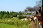 Blick aus dem Fenster in die Westiger Eisenbahnschleife.