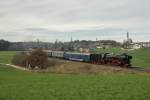 41 018 mit dem DPE 1006 nach Berchtesgaden am 13. Dezember 2014 bei Teisendorf.