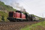 V100 1365 und 44 2546 der BayernBahn bei Himmelstadt (22.04.2010)