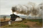 Full steam ahead - 44 2546 + 44 1486 fhrt mit Plangterzug von Bad Salzungen nach Eisenach.